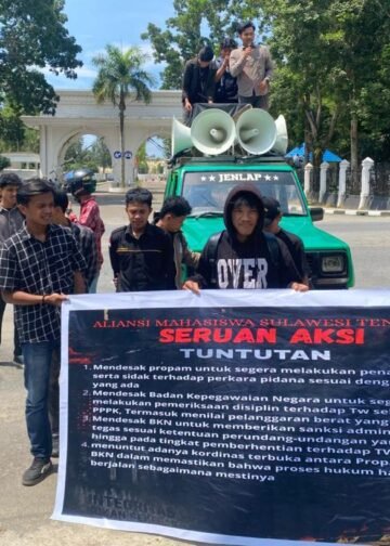 AMS Sultra Demo Polda–BKD, Desak Transparansi Kasus Dugaan Perzinahan Oknum TNI dan Istri Brimob