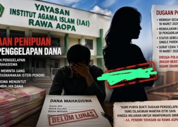 Pendiri IAI Rawa Aopa Ungkap Dugaan Penipuan dan Penggelapan Dana Mantan Istri