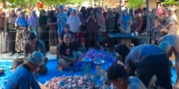 Bahtra Banong Kurban Sapi 1 Ton di Konawe, Warga Onembute Antusias