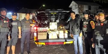 Patroli Ditsamapta Polda Sultra Sita 168 Botol Miras Tanpa Izin