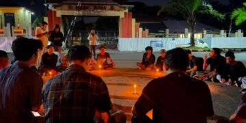 Kaburnya 11 Tahanan Kolut, Mahasiswa Gelar Doa Bersama di Polda Sultra