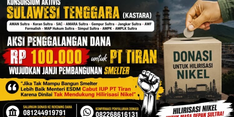 Aksi Satir KASTARA, Publik Diajak Patungan Bangunkan Smelter PT Tiran