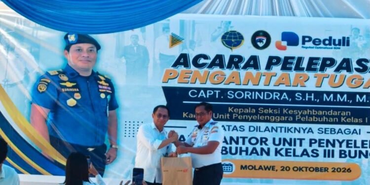 Pisah Sambut di KUPP Molawe, Capt. Sorindra Tekankan Keselamatan Pelayaran